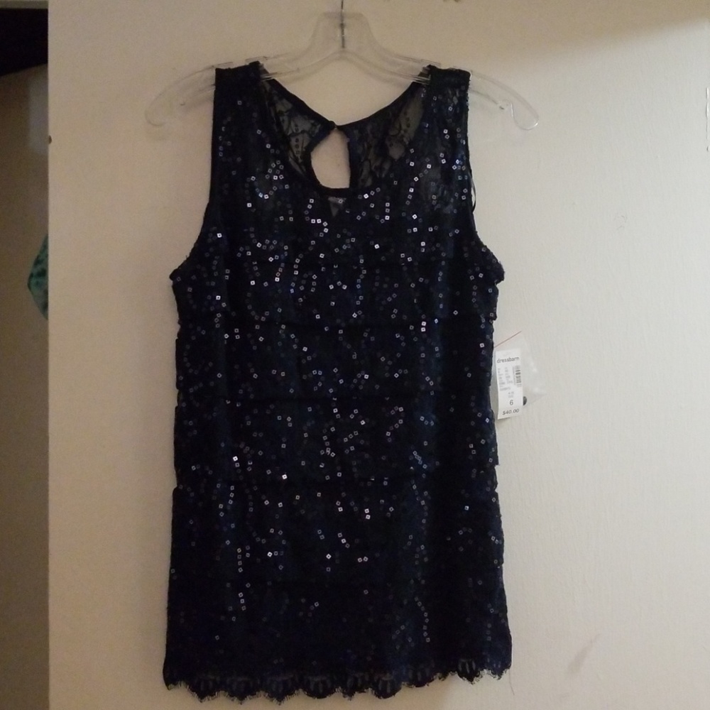Tiered formal sleeveless formal blouse